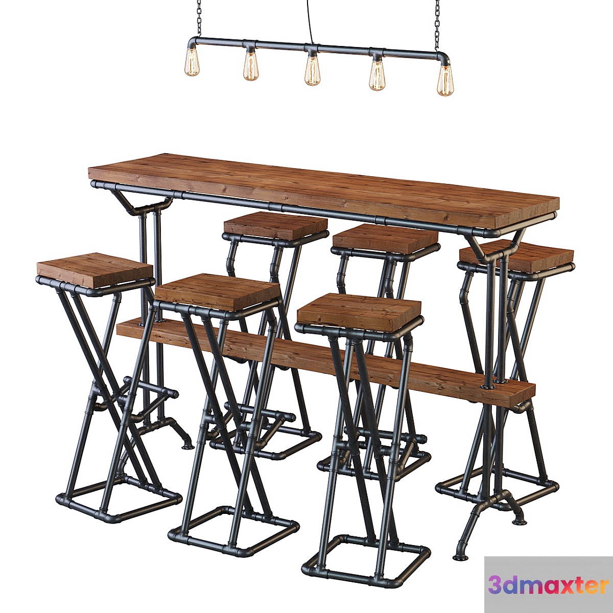 Loft bar of pipes