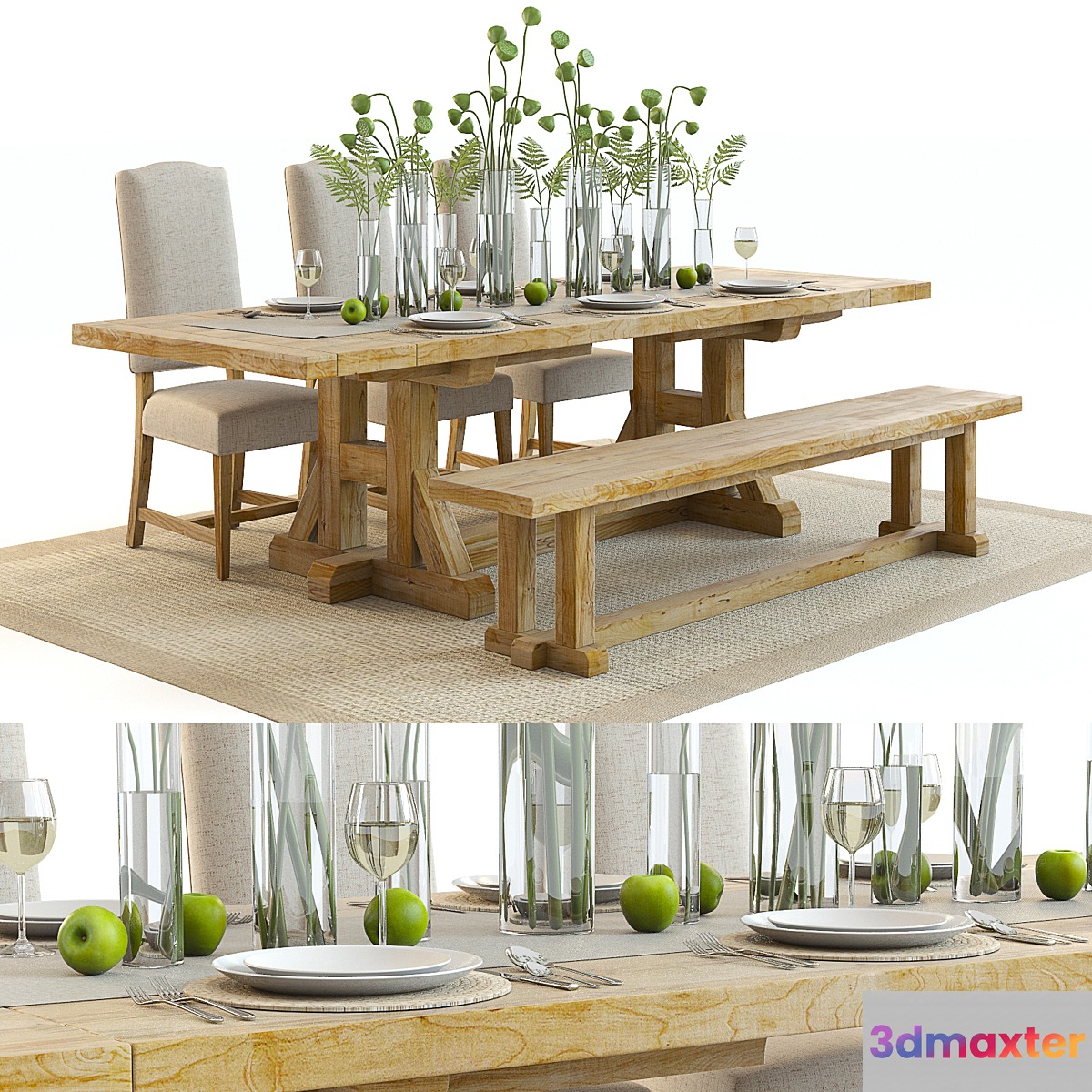 Pottery Barn Stafford Set 2 3D Max