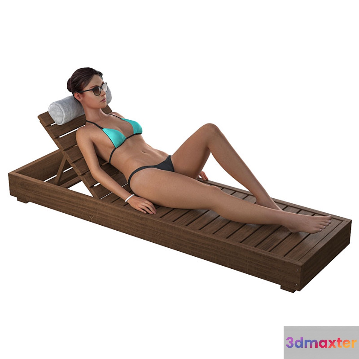 Girl on a deck-chair
