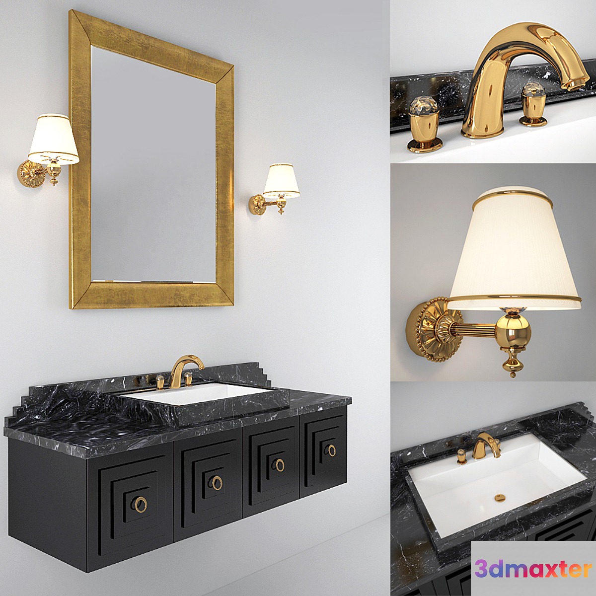 bathroom furniture Armadi Art Nero