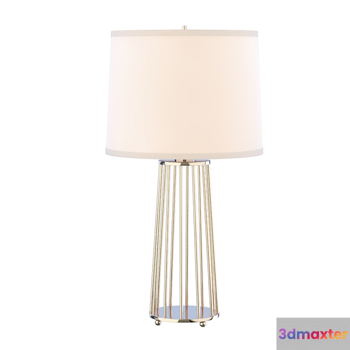 Modern Carousel Table Lamp In Soft Silver