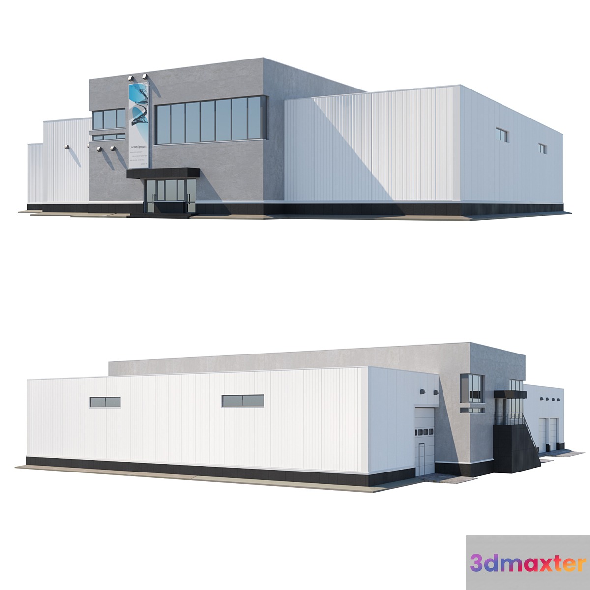 Industrial building 3D Max