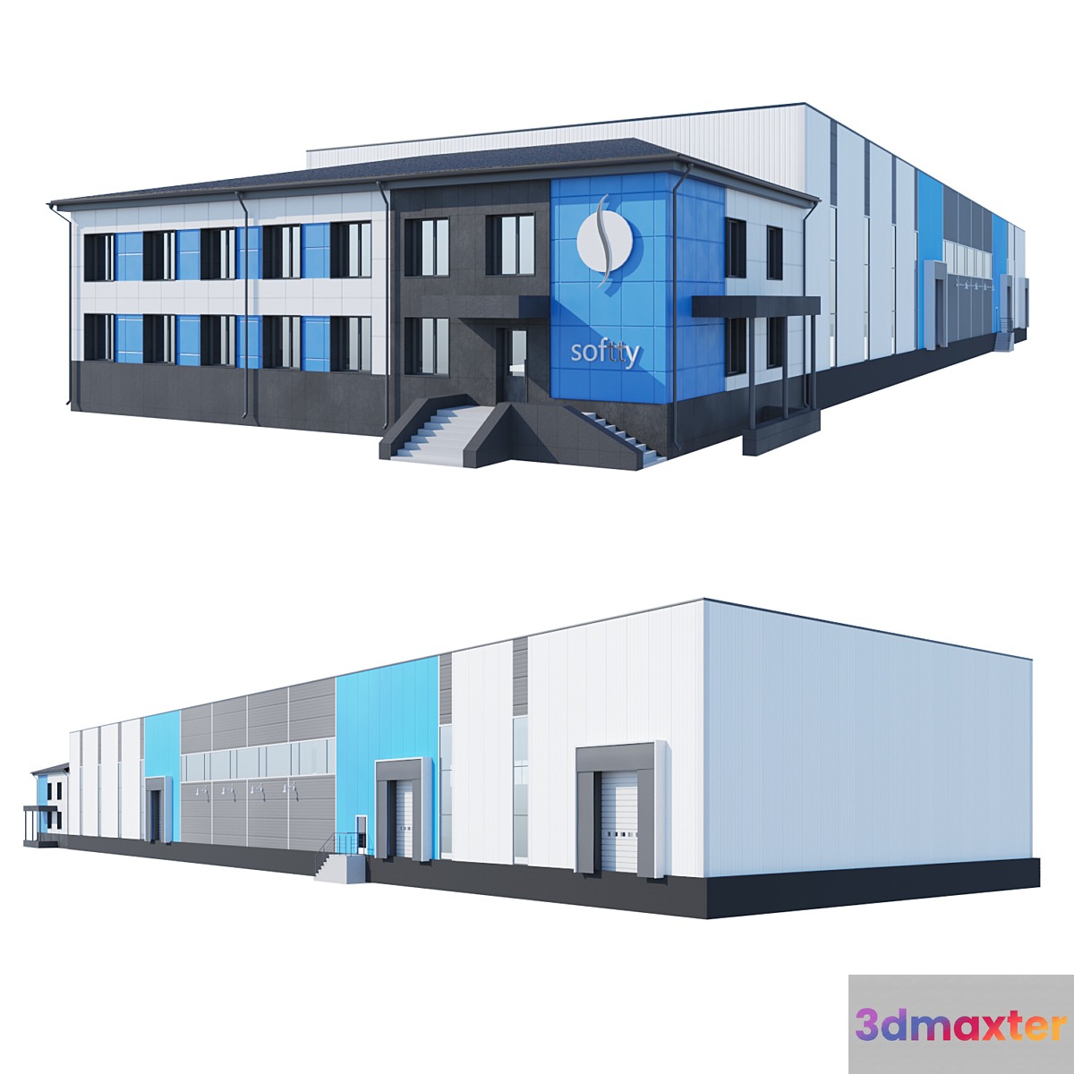 Warehouse with attached office