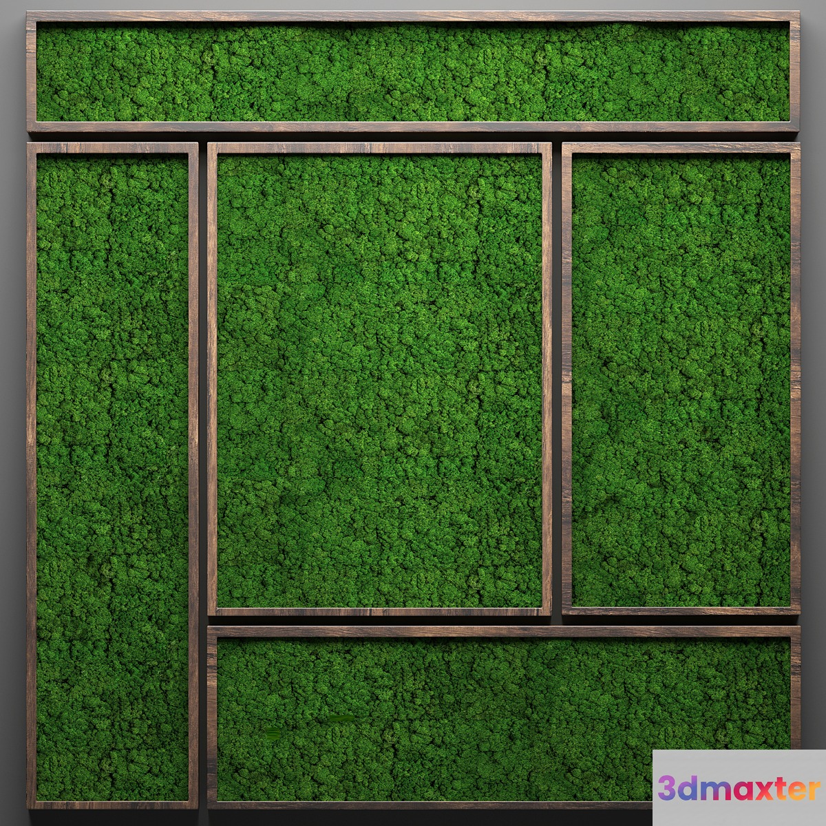 Vertical garden 23. Stabilized moss wall decor phytowall phytomodule landscaping 3D Max