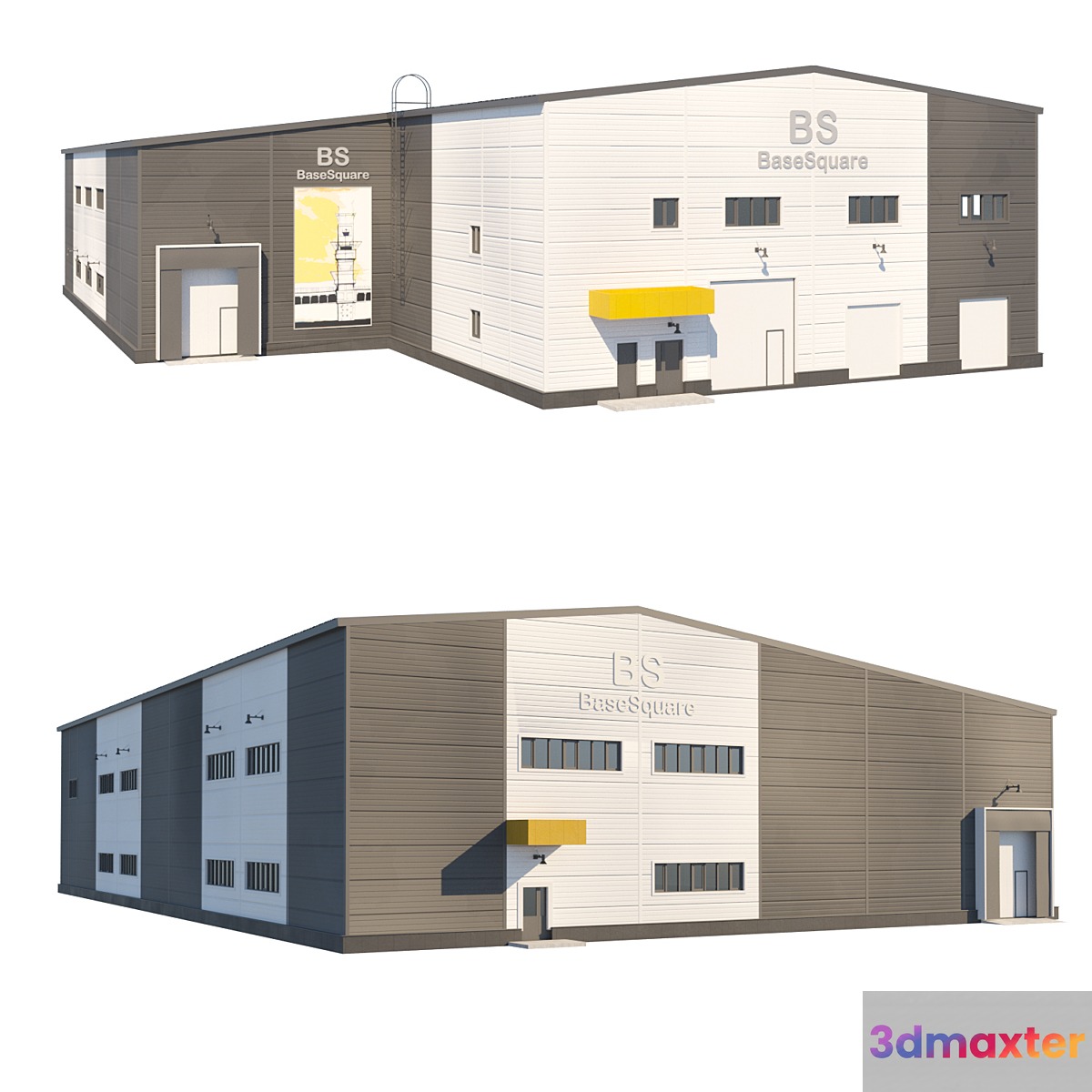 Industrial building 3D Max