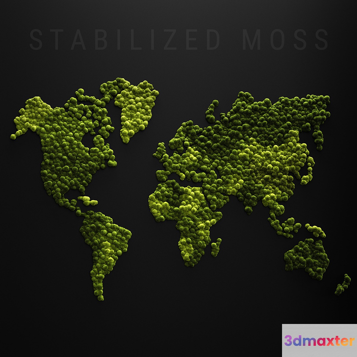 Stabilized moss - world map