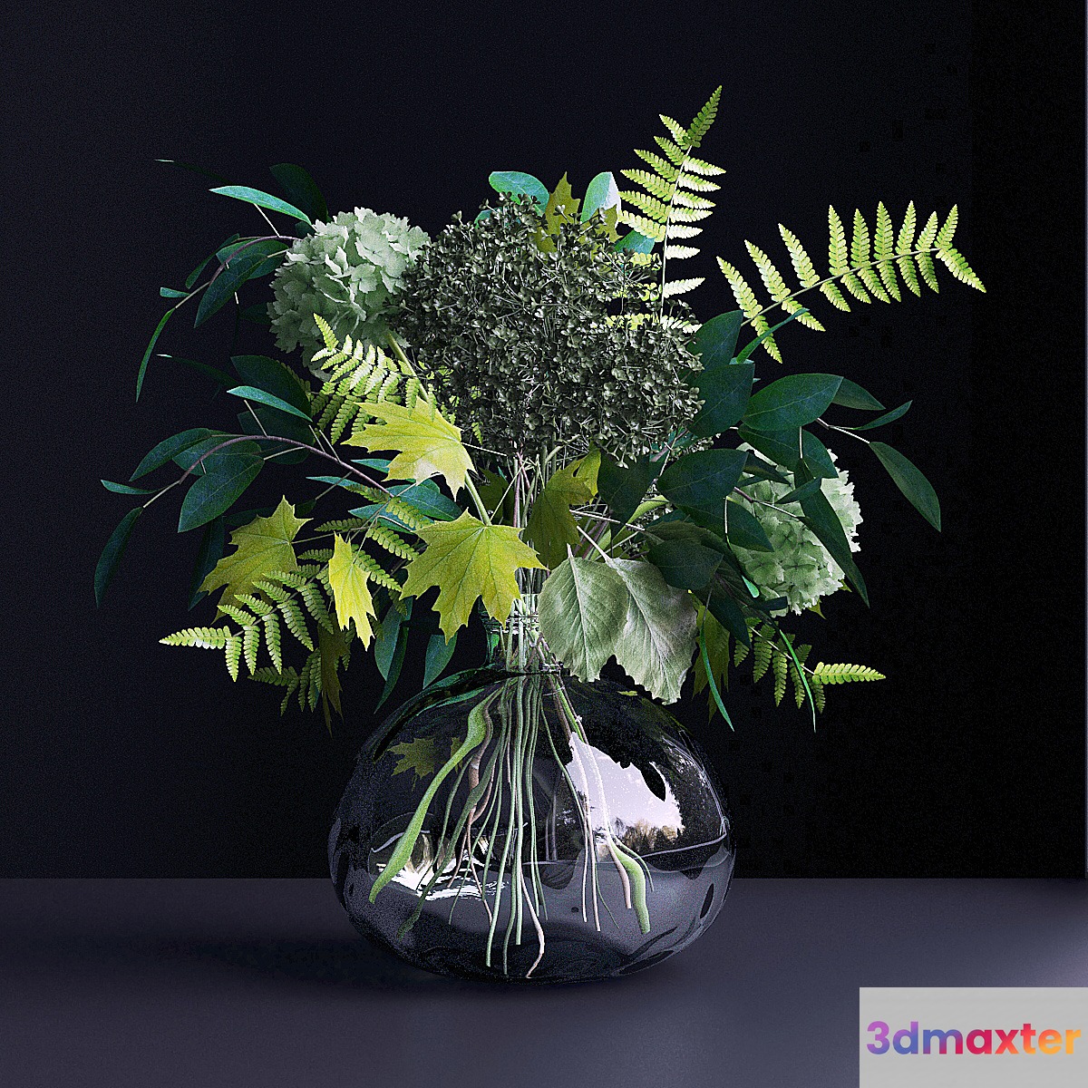 Bouquet of flowers in a vase 26 3D Max