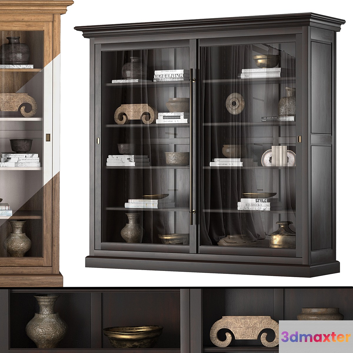 CABINET WITH SLIDING DOORS 61460863 BLK - No.3