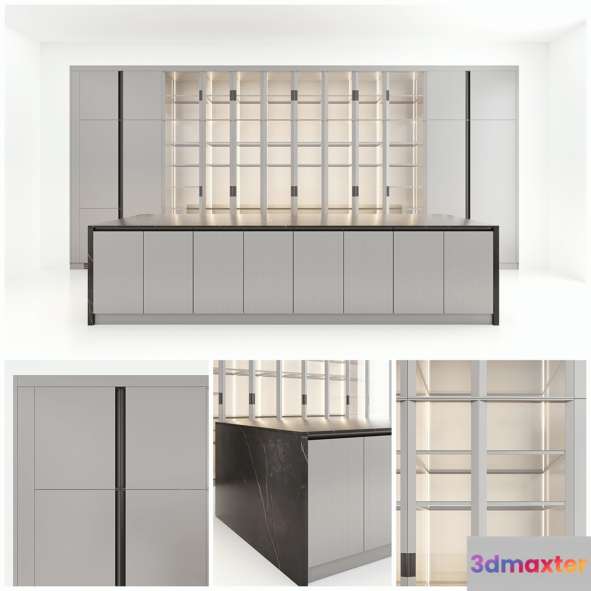Kitchen Cabinet Poliform 3D Max