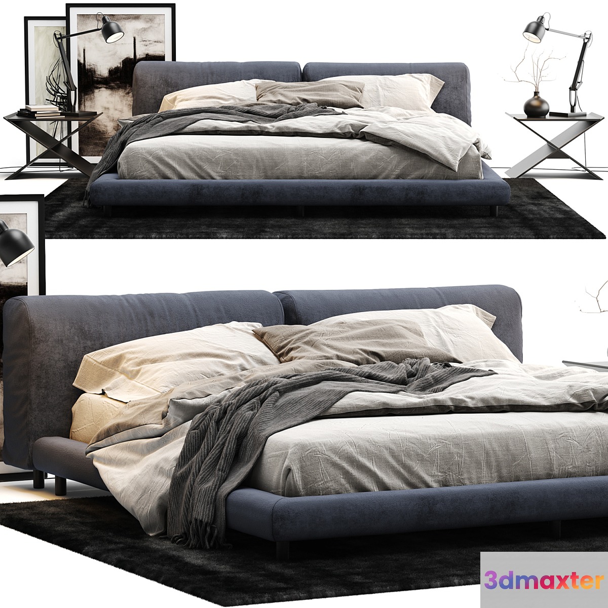 Living Divani - Softwall Bed 3D Max
