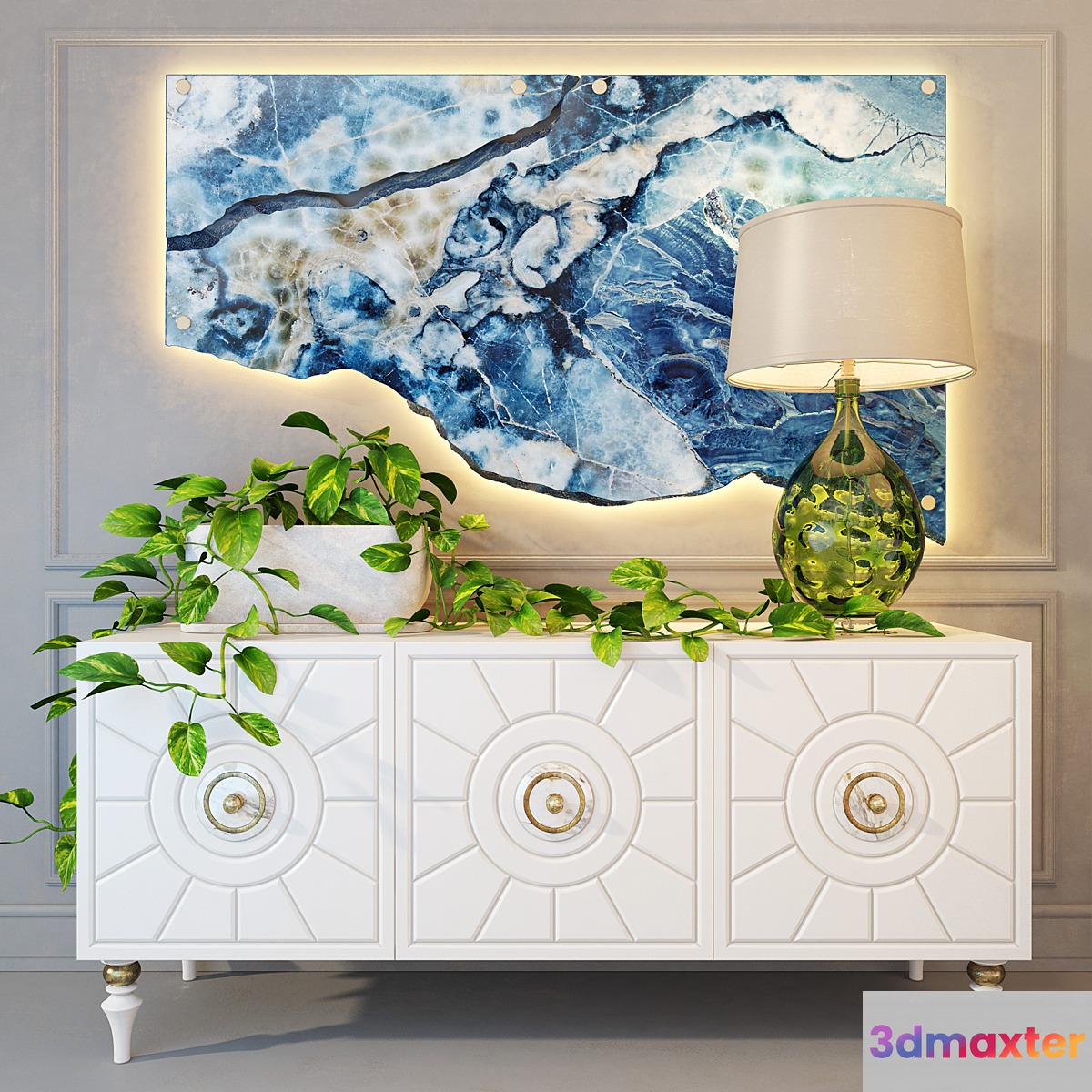 Sideboard art deco 3D Max