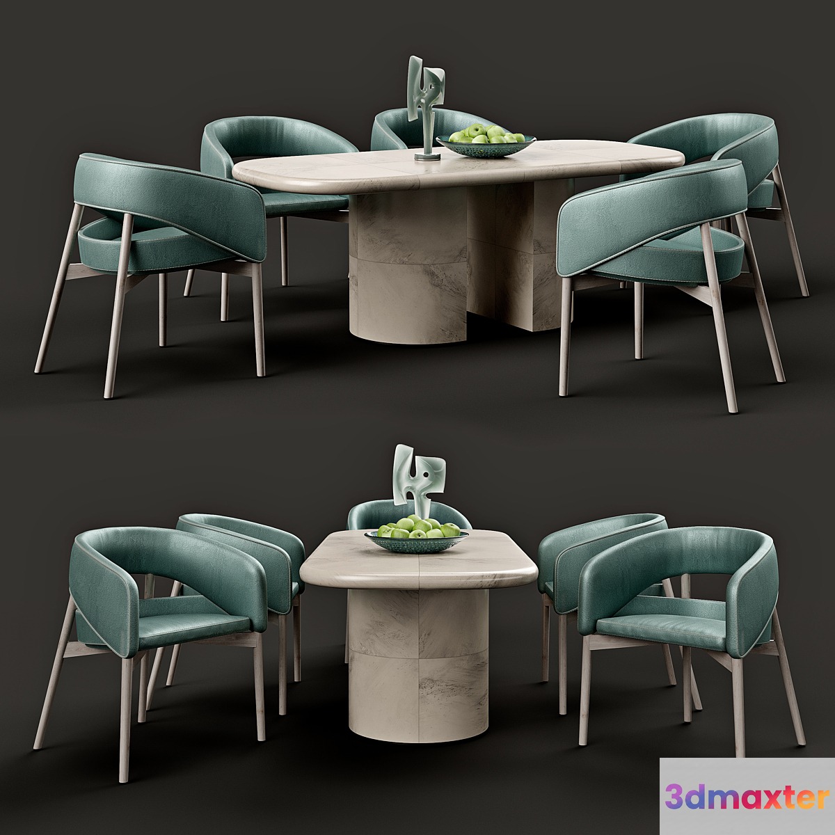 Wrapped dinning table and Dino chair - No.2