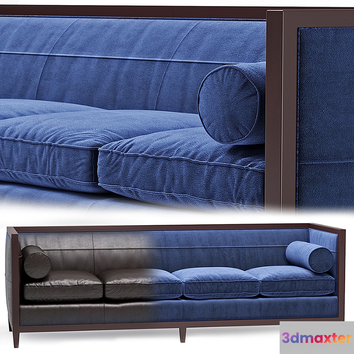 Baker Archetype Wood Banded Sofa No. 6370-98