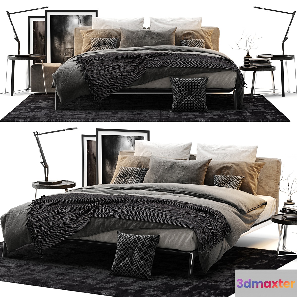 Flexform Lifesteel Bed - No.2