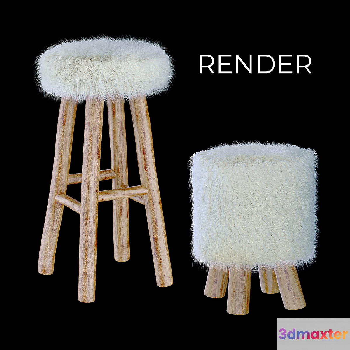 Nuvoli bar stool & footrest