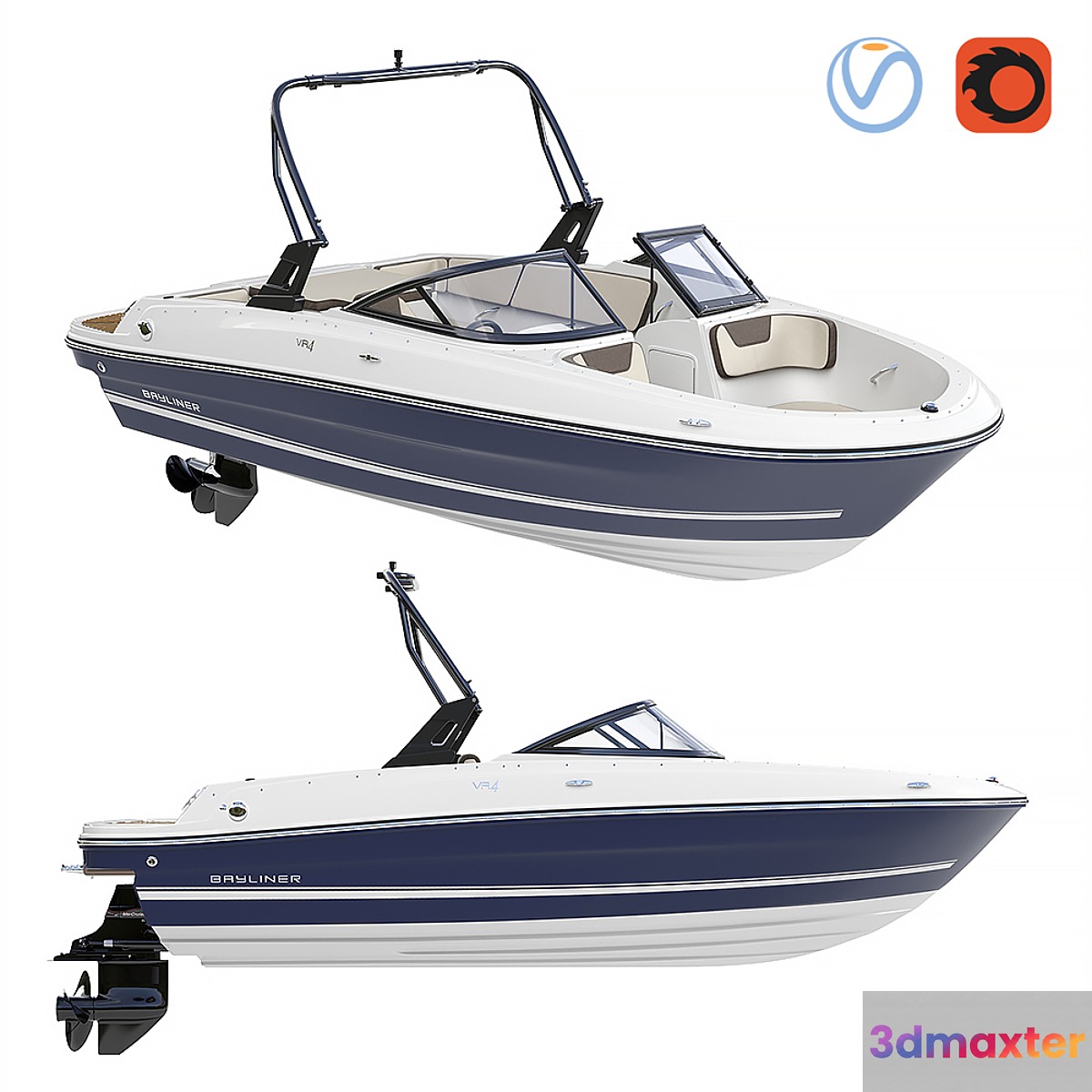 Boat Bayliner VR 4 3D Max