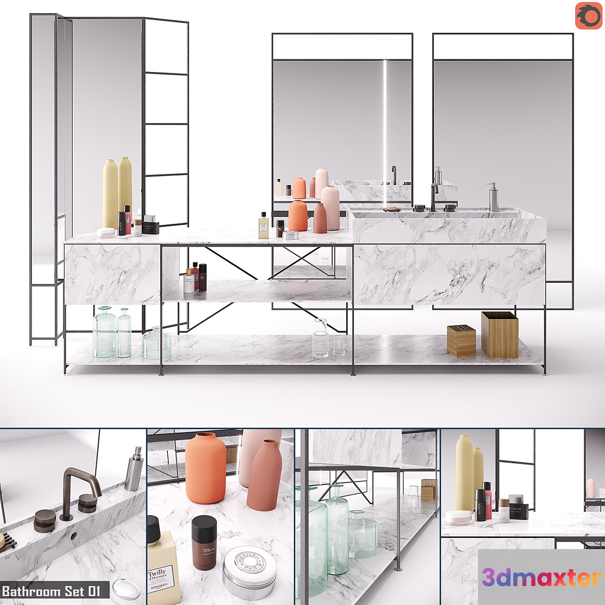 RIG Modules - Bathroom with Decor Set 01