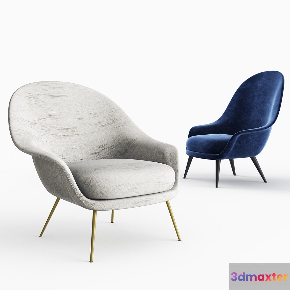 Viaduct Bat Lounge Chair - No.2 3D Max
