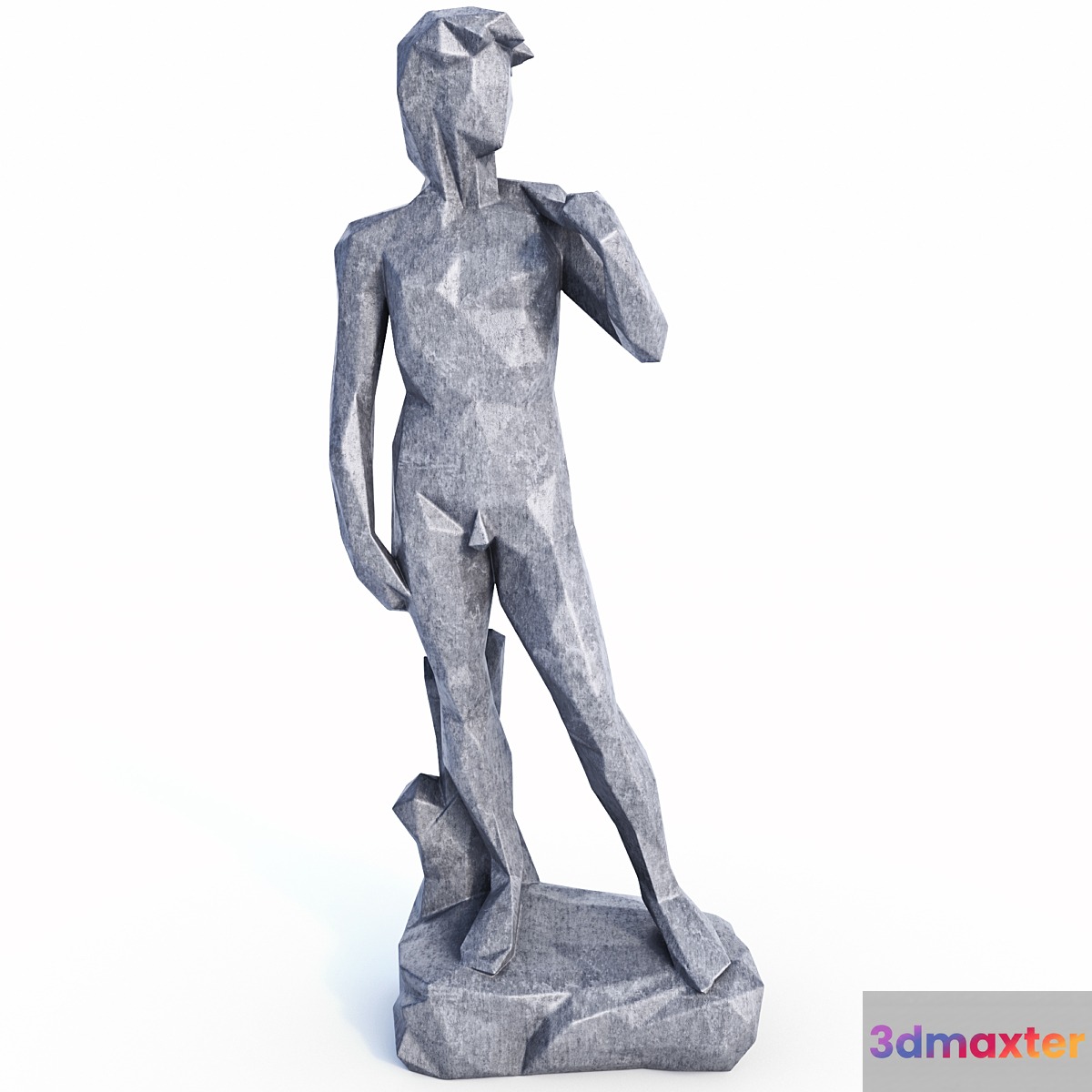 David Sculpture in style Low Poly 3D Max