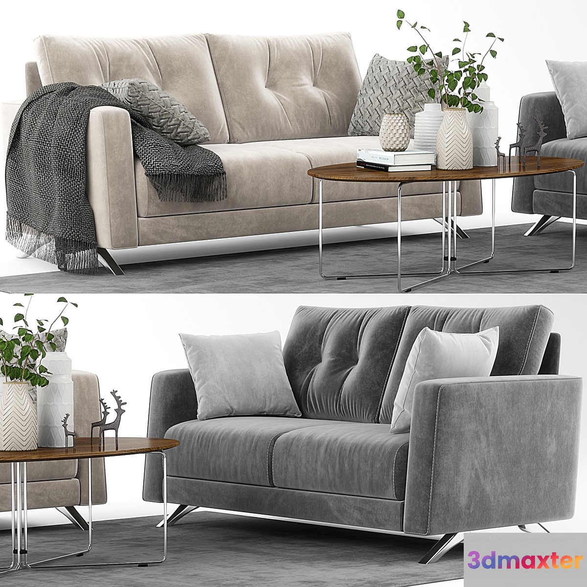 Fama Bari sofa set 3D Max