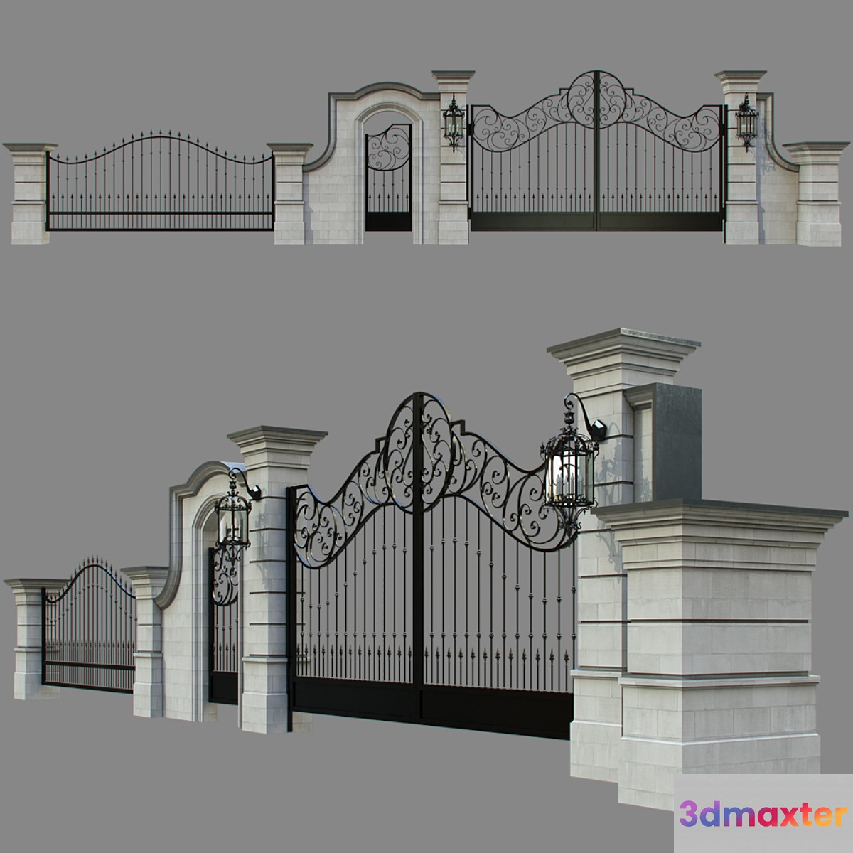 Forged fence - No.3 3D Max