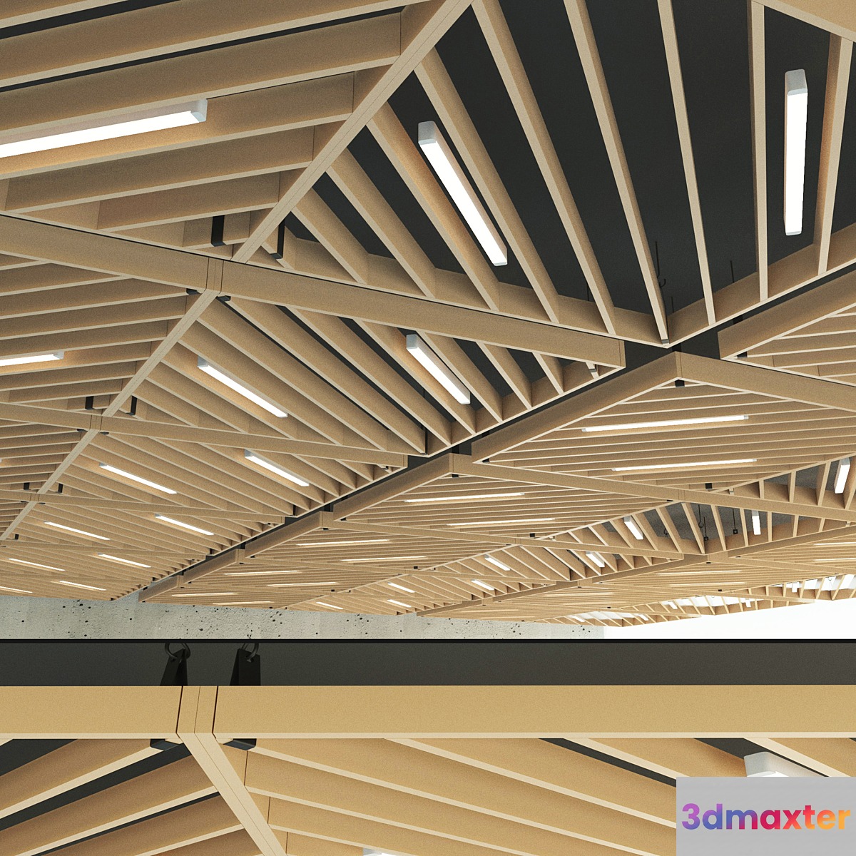 Wooden suspended ceiling 13