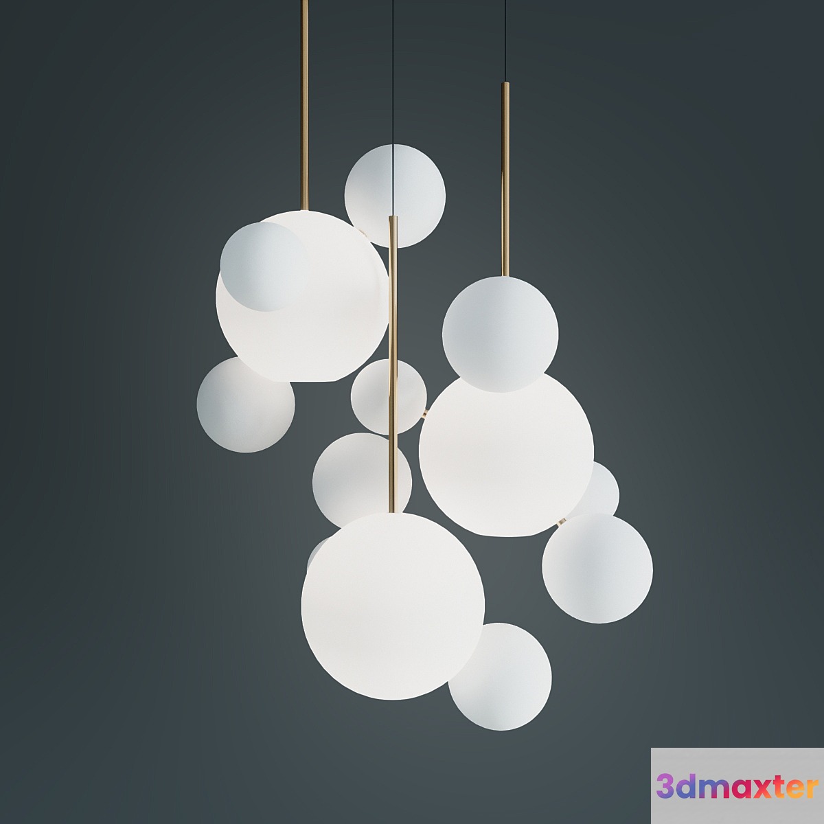 SUSPENSION Suspension lamps giopato & coombes bolle bls 14c chandelier milkGIOPATO & COOMBES BOLLE BLS 14C CHANDELIER MILK 3D Max