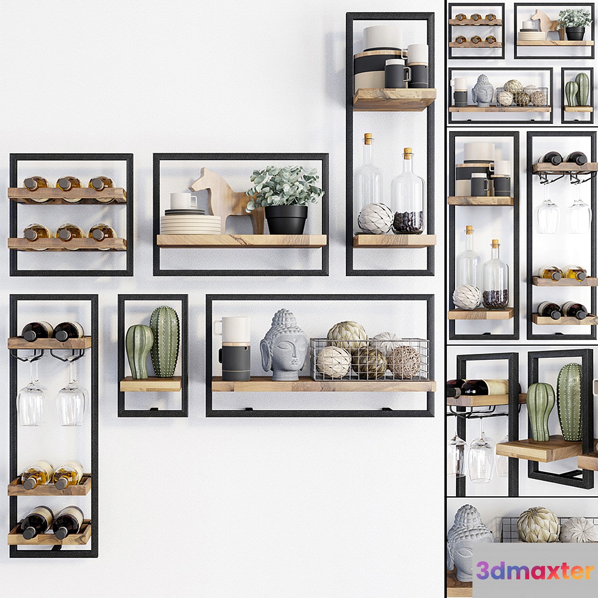Teak House (Loft) - d-Bodhi Shelfmate_set 3 3D Max
