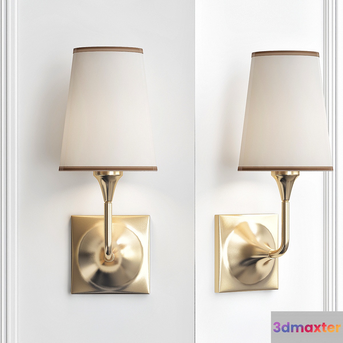 Baker Lur Wall Sconce 3D Max