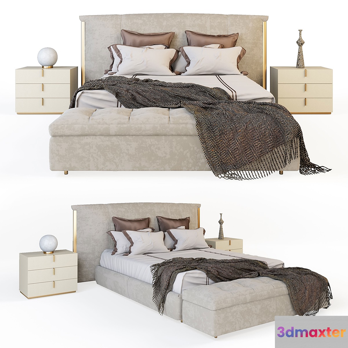 Flou Amal Bed 3D Max