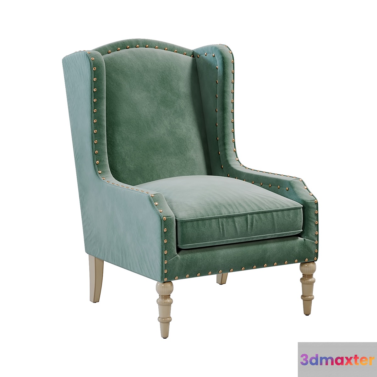 Horchow Randall Velvet Wing Chair