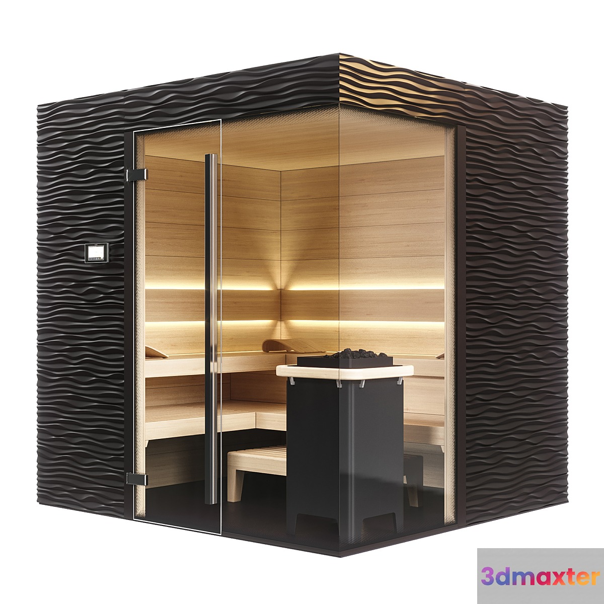 KLAFS Design Sauna Shape with sauna heater sanarium majus 3D Max