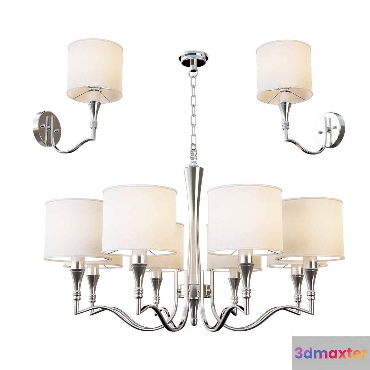 Chandelier lamp MW-Light Konrad 3D Max