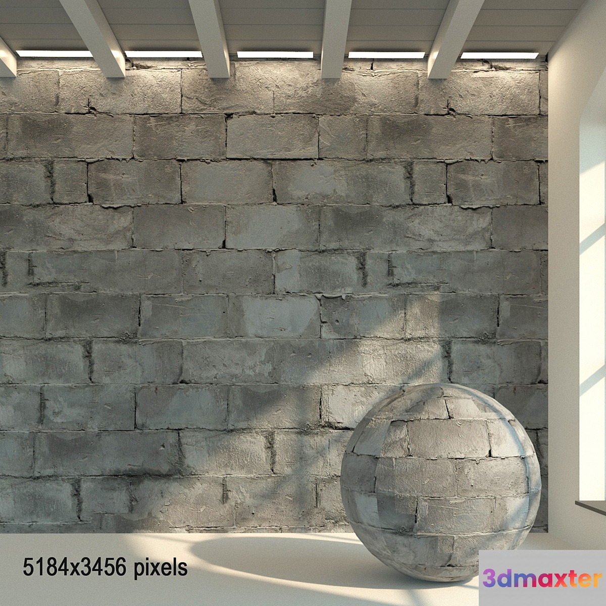 Concrete block. 54 3D Max