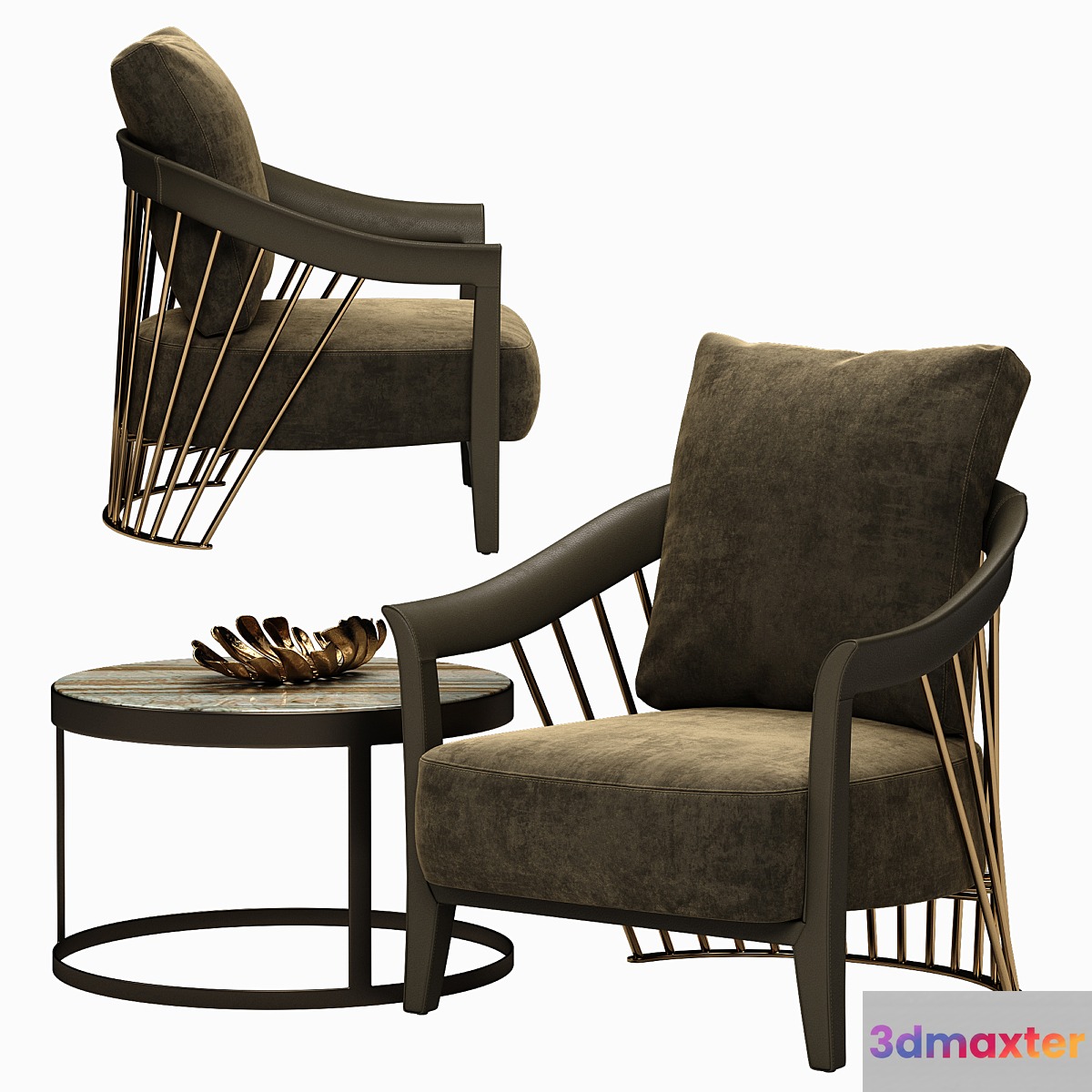 Longhi Dorothy armchair 3D Max