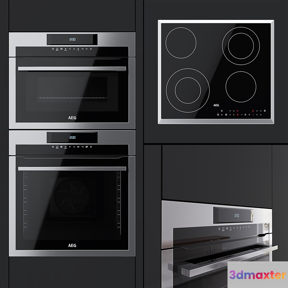 AEG - an oven BPM742320M a compact oven KMM761000M and a hob HK563402XB - No.2