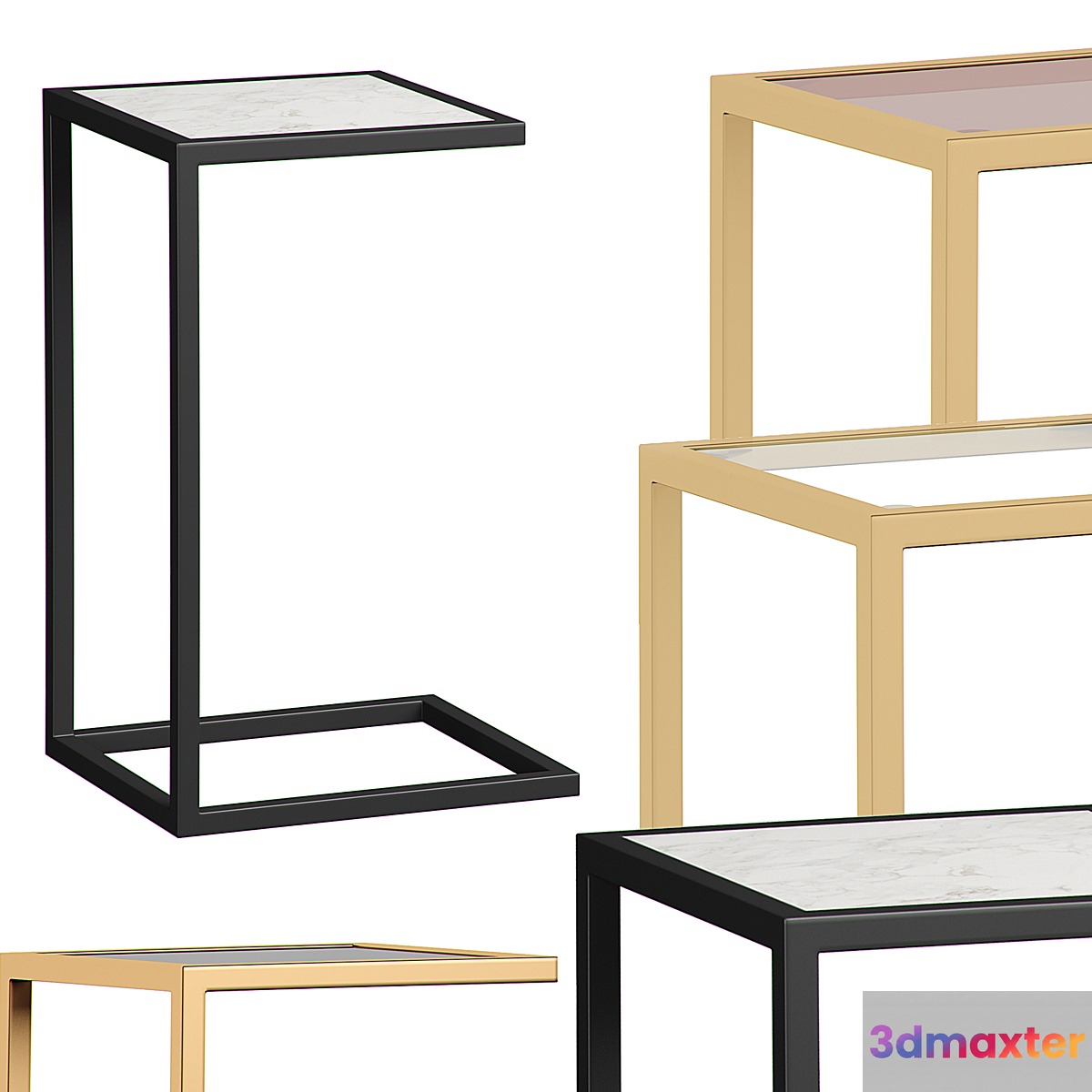 Set of bedside tables from FOR MISS SHOP 3D Max
