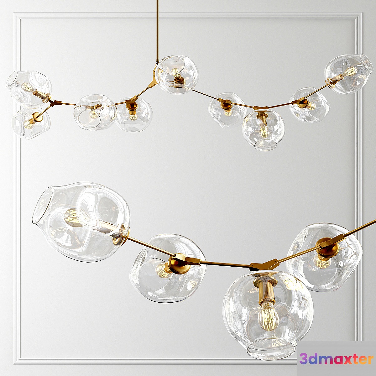 Branching Bubble - 9 Lights_2 3D Max
