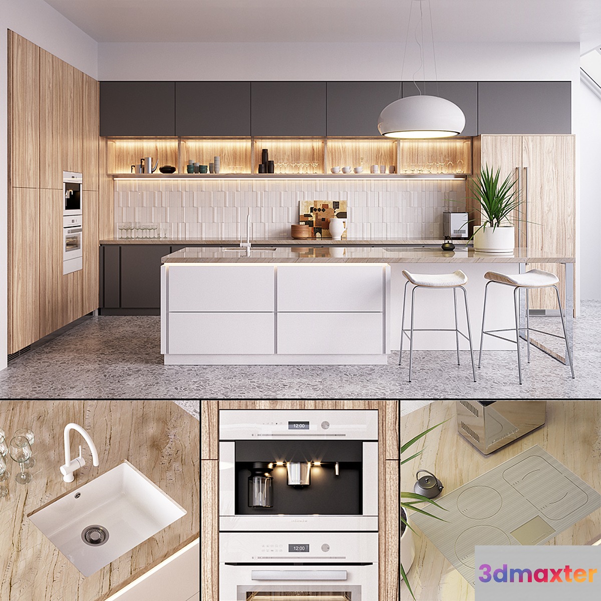Kitchen Nolte Nature (vray GGX corona PBR)