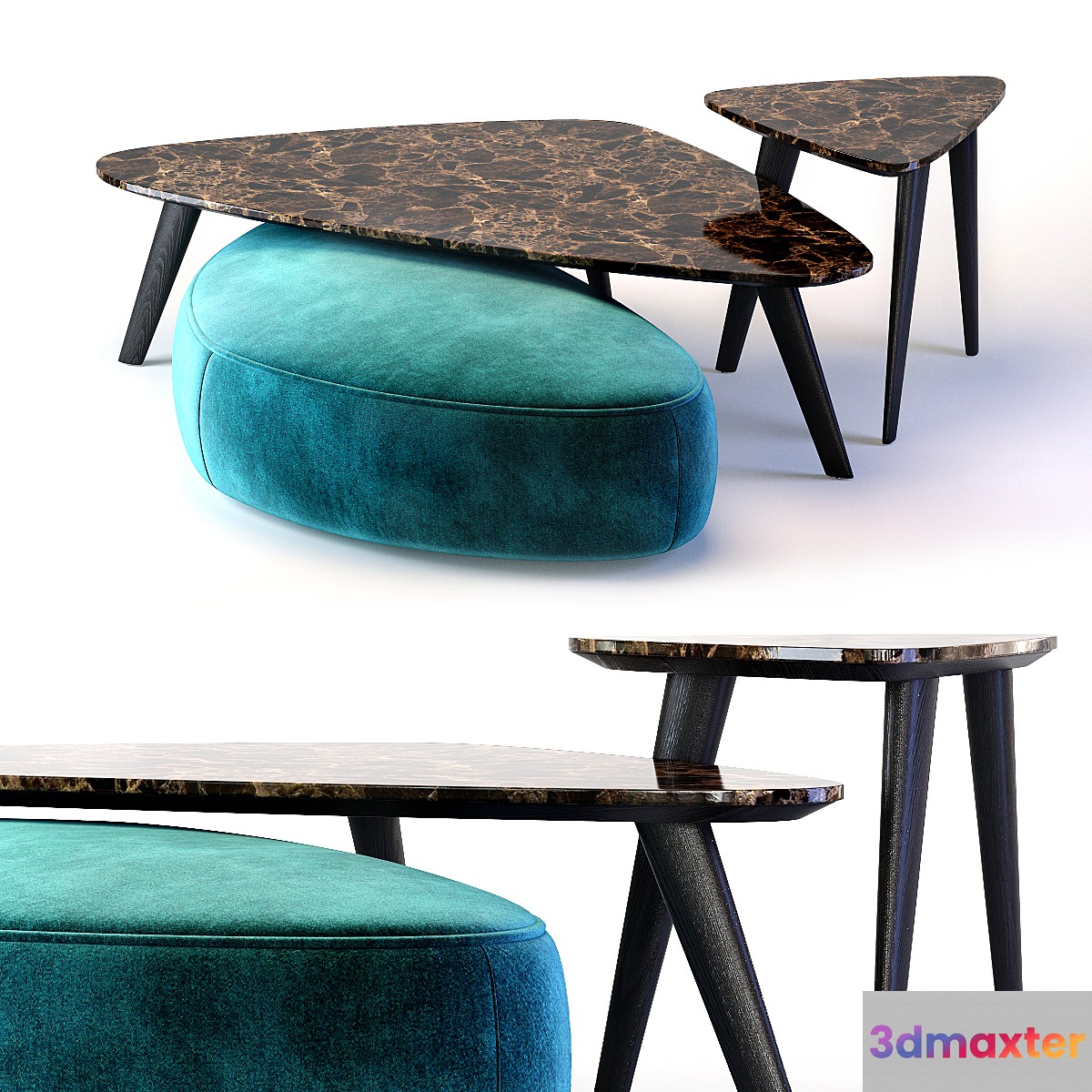 Oasis Andre Collection Small Table and Ottoman