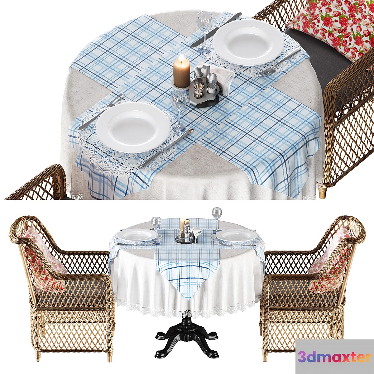 Set of furniture for the terrace 3D Max