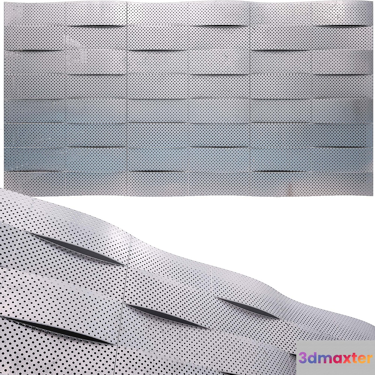 perforated metal panel N12 3D Max