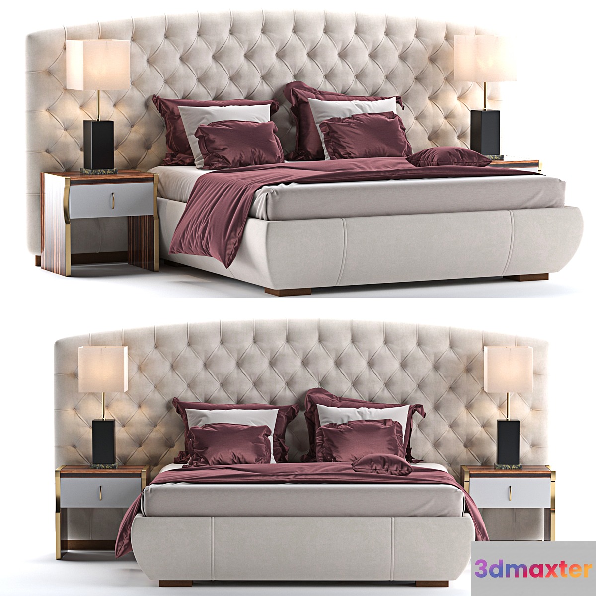 Bed KESY XL Capital Collection 3D Max