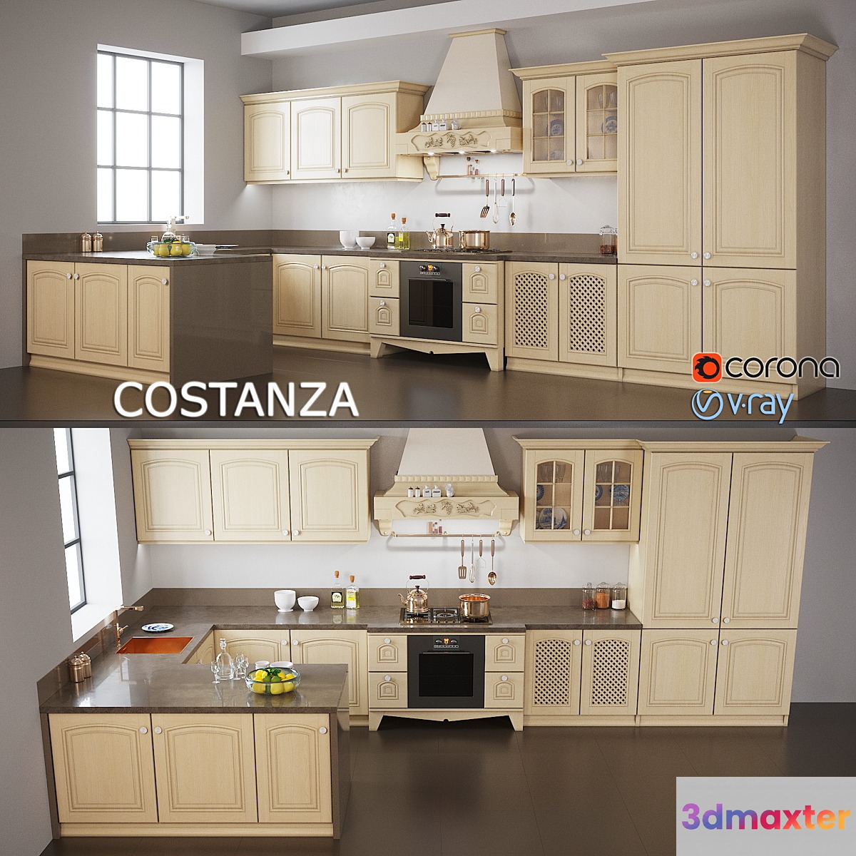 Kitchen COSTANZA Classic Collection for ARREX 3D Max