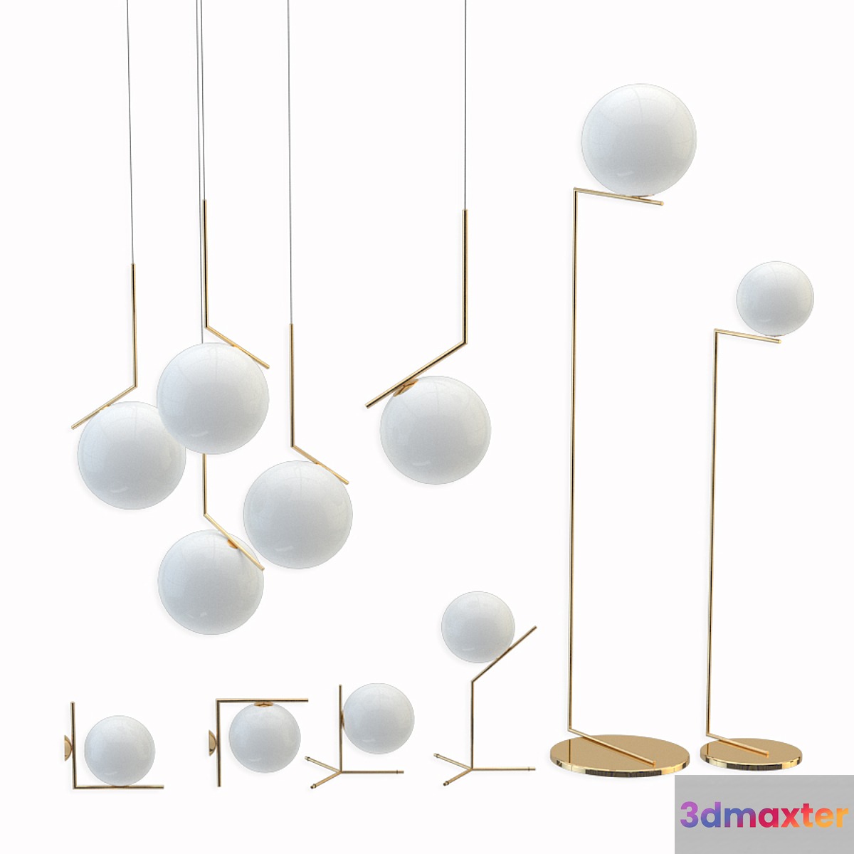 Flos ic lights set gold