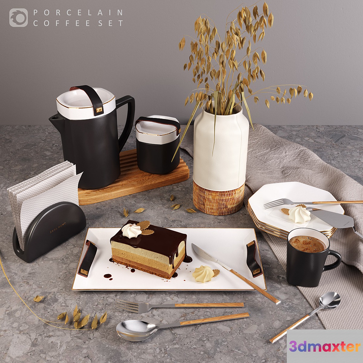 Coffee set_zara_home 3D Max