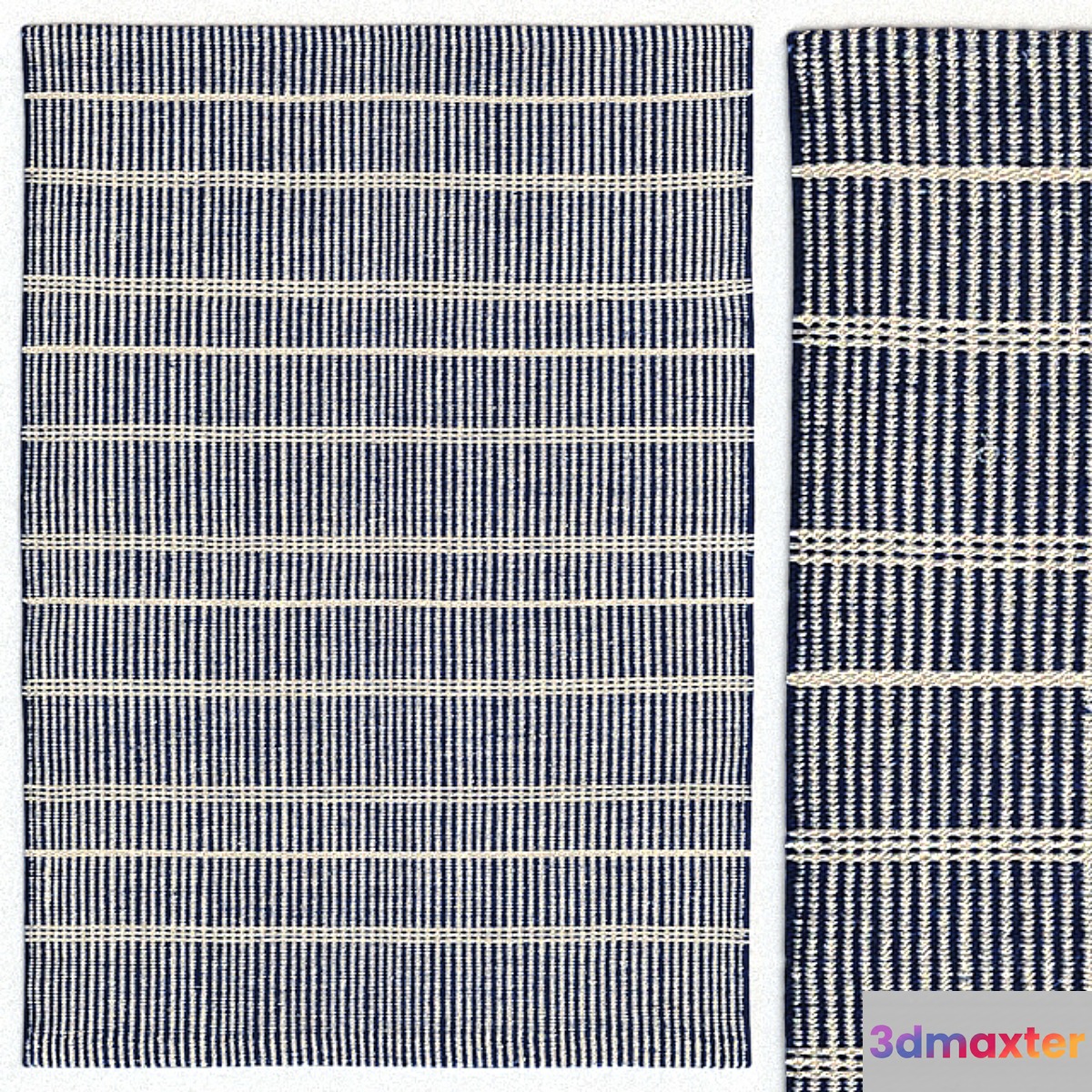 Dash & Albert Samson Navy Rug Carpet 3D Max