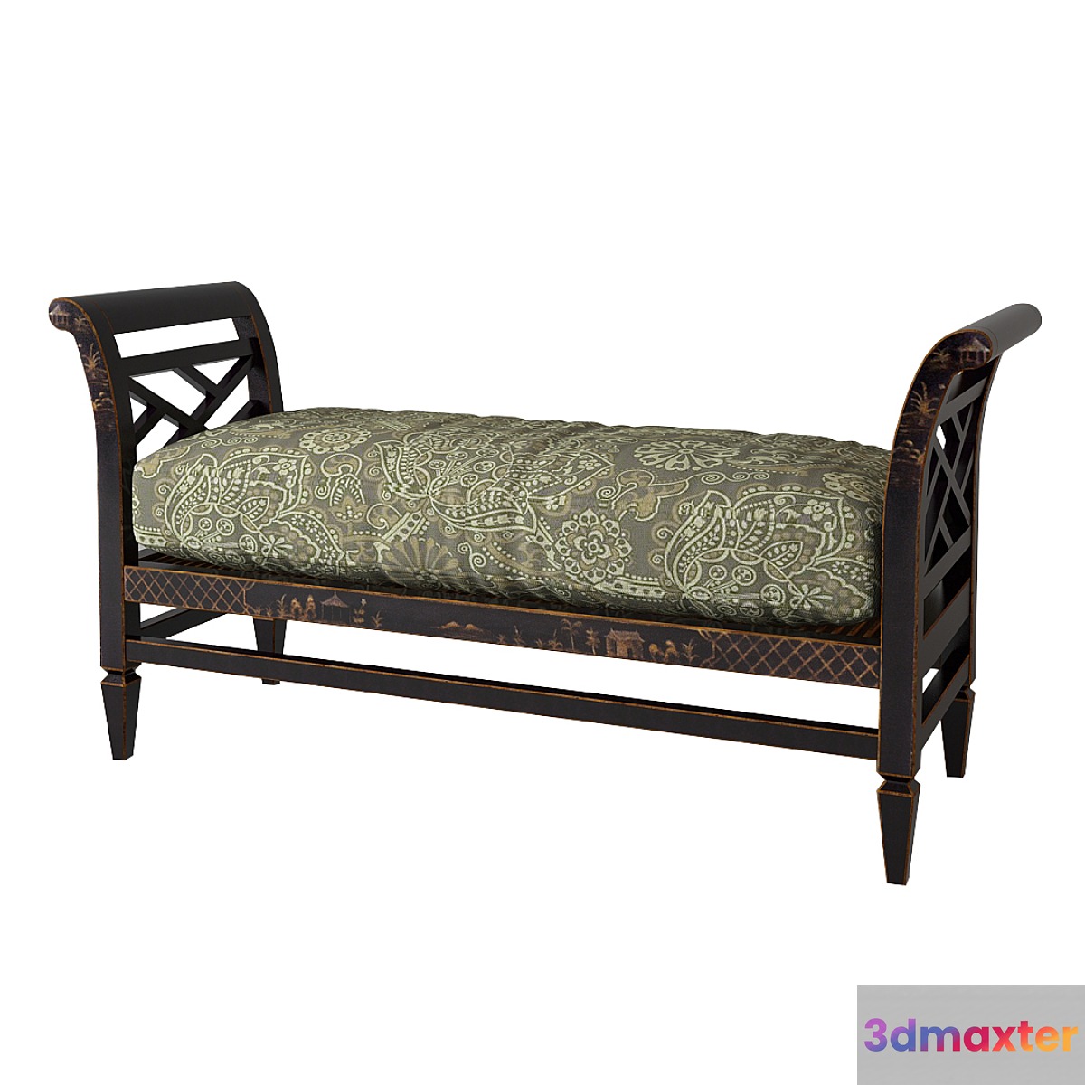 Baker chinoiserie bench 307-56-7 3D Max
