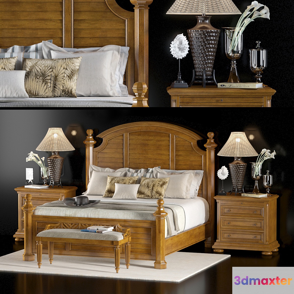 lexington home brands charlestown bed (king size)
