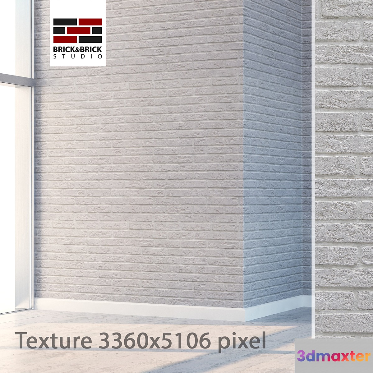 White brick 042 3D Max